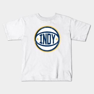 Indy Retro Ball - White Kids T-Shirt